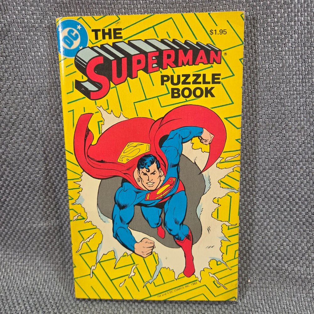 Vintage 1983 The Superman Puzzle Book DC Comics First Printing Unused TOR